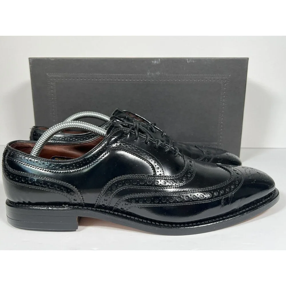 Allen Edmonds McAllister Black Leather Wingtip Oxfords Dress Shoes Men’s Sz 11 B